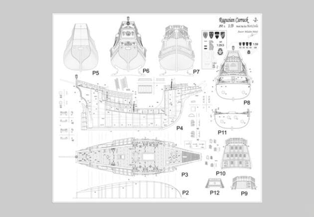 Car Rack Ship Kit Ragusian Carrack - Nava 217 wagons - Model Ship Kits Shop By Maris Stella