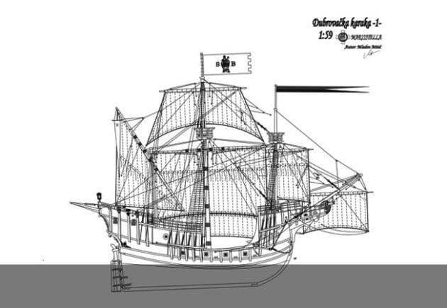 Car Rack Ship Kit Ragusian Carrack - Nava 217 wagons - Model Ship Kits Shop By Maris Stella
