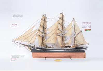 Barque Stefano 1/63 scale 44.13`` 112.1cm Model Ship Kits