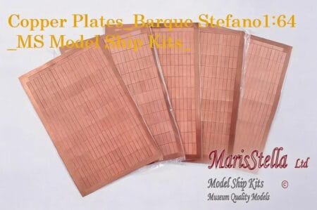 Kupferplatten – Barque Stefano, Maßstab 1:64 – MS Model Ship Kits