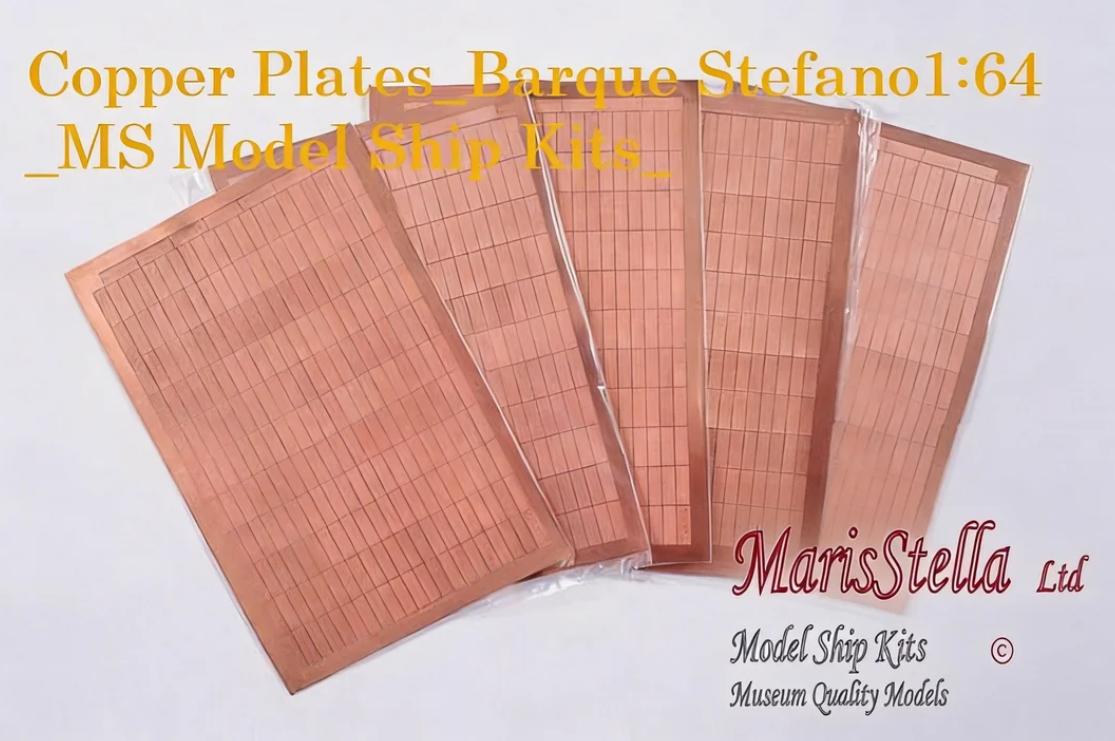Kupferplatten – Barque Stefano, Maßstab 1:64 – MS Model Ship Kits