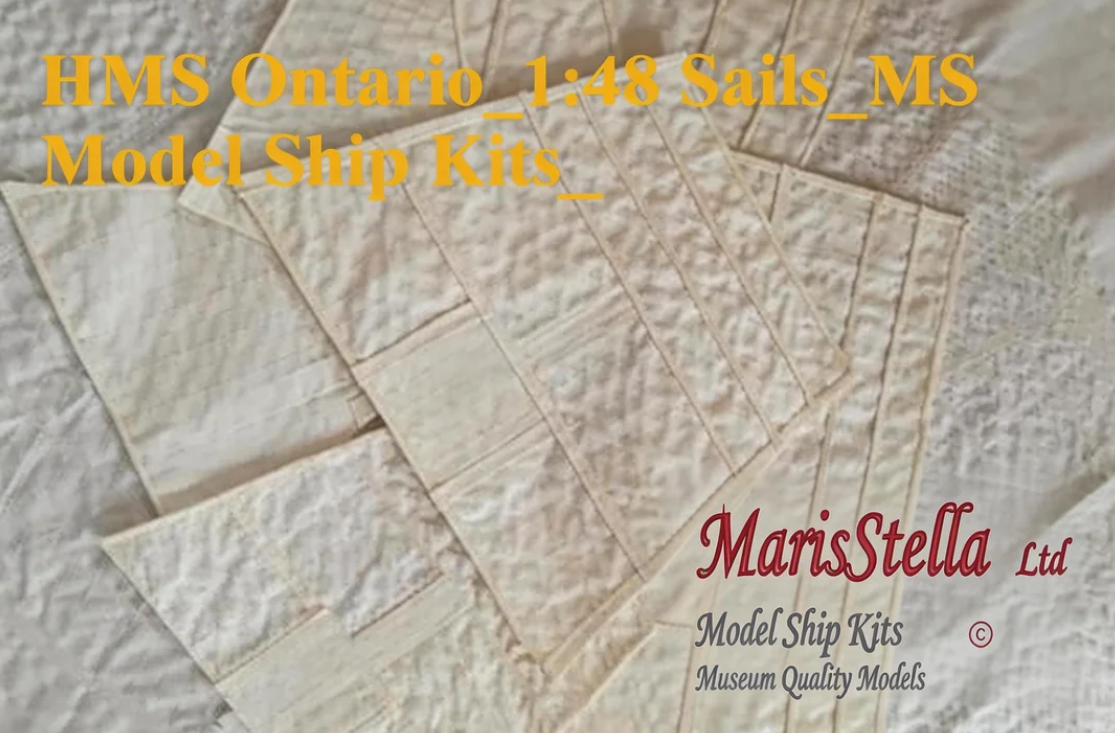 Segel für die HMS Ontario, Maßstab 1:48 – MS Model Ship Kits