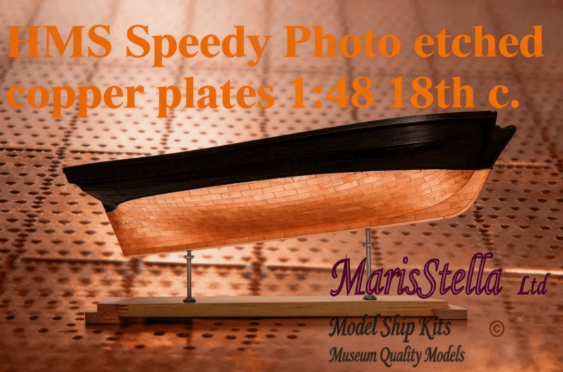 18世纪HMS Speedy 1:48 比例的蚀刻铜质蚀刻片